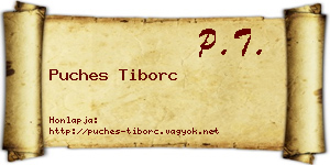 Puches Tiborc névjegykártya